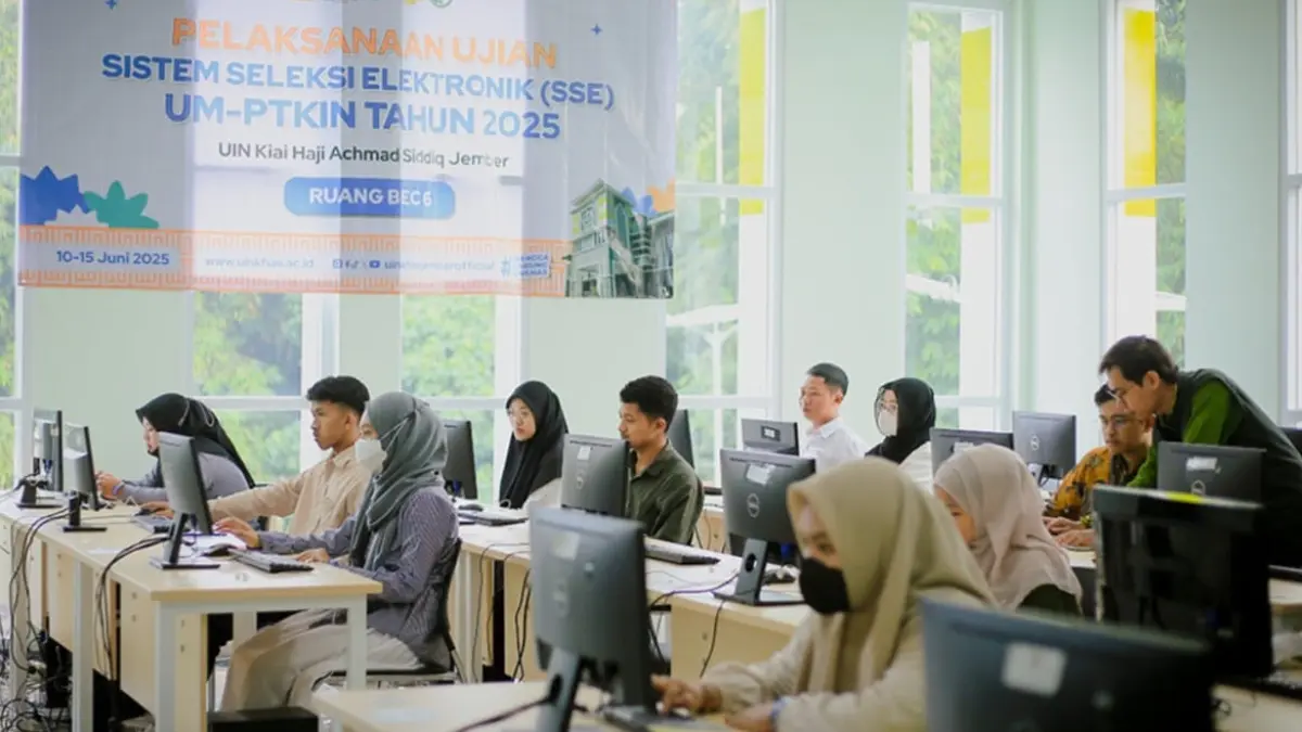 TERTIB: Pelaksanaan UM-PTKIN di UIN KHAS tahun lalu. (UIN KHAS JEMBER)