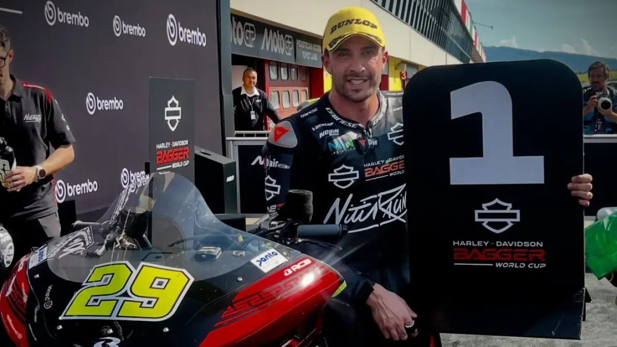 Eks bintang MotoGP, Andrea Iannone, menjuarai Bagger World Cup di Mugello. (IG/baggerworldcup)