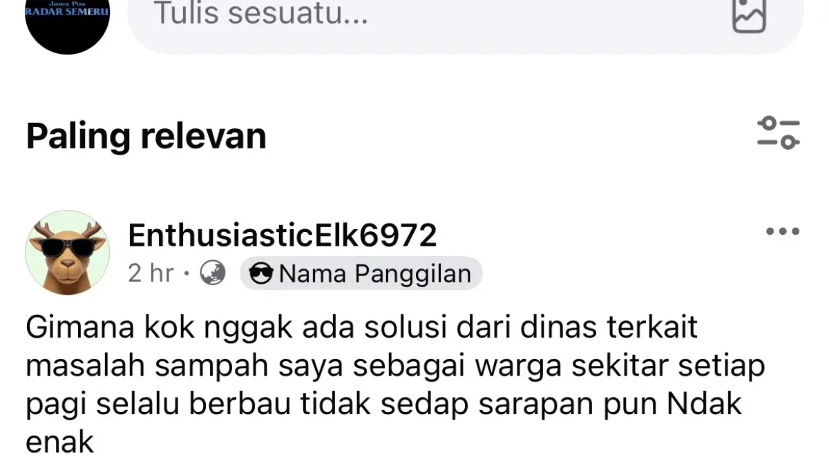 Tangkap layar kondisi Tempat Pembuangan Sampah (TPA) yang belum diangkut.