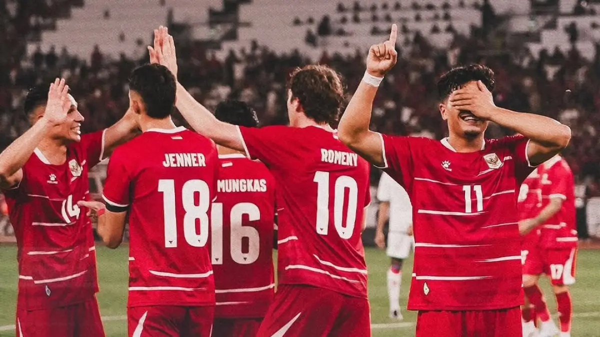 Timnas Garuda saat selebrasi usai menjebol gawang Oman, di SUGBK, Jumat (5/6/2026) malam WIB. (Dok. Timnas)


