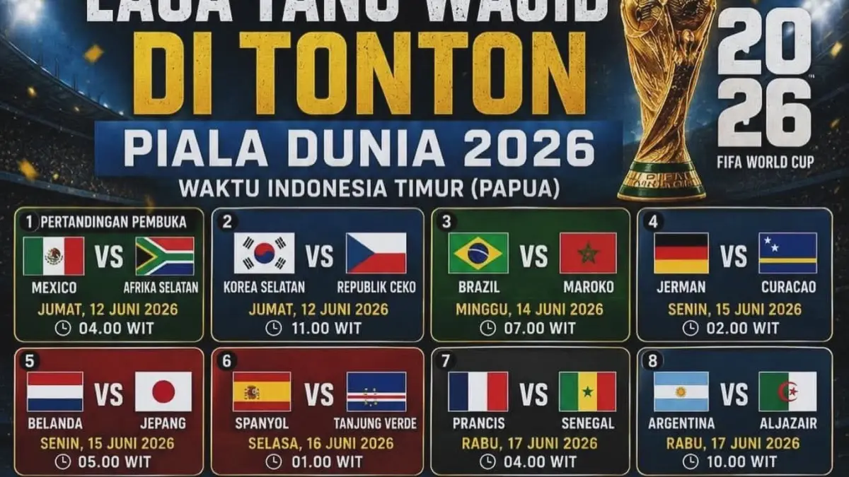 Jadwal Pildun 2026 versi WIT