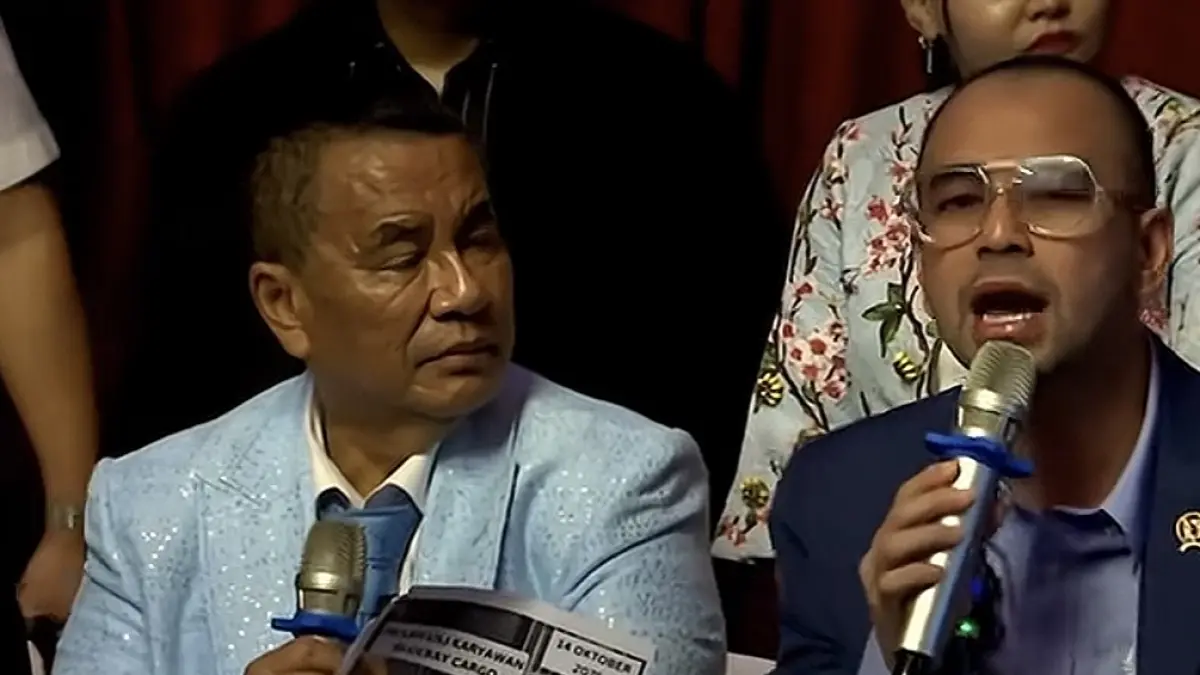 Raffi Ahmad saat melakukan konferensi pers, Kamis (11/6) kemarin.