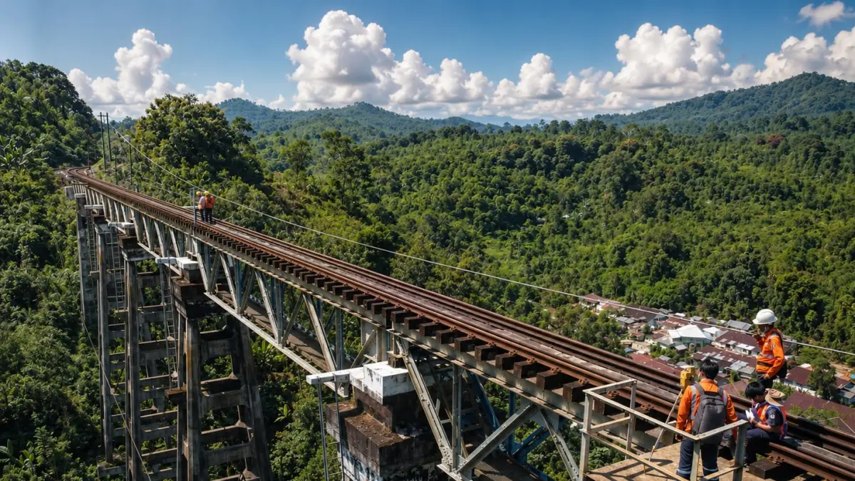 Melintas di Atas Sejarah, Jembatan Mrawan Jadi Landmark Perkeretaapian Daop 9 Jember. (HUMAS DAOP 9)