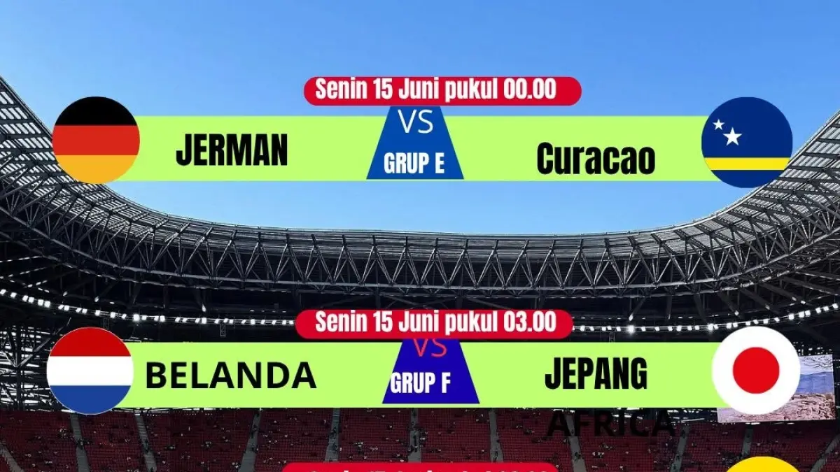 Update Jadwal Fase Grup Piala Dunia 2026 Senin 15 Juni: Cek Jadwal Lengkapnya Ini