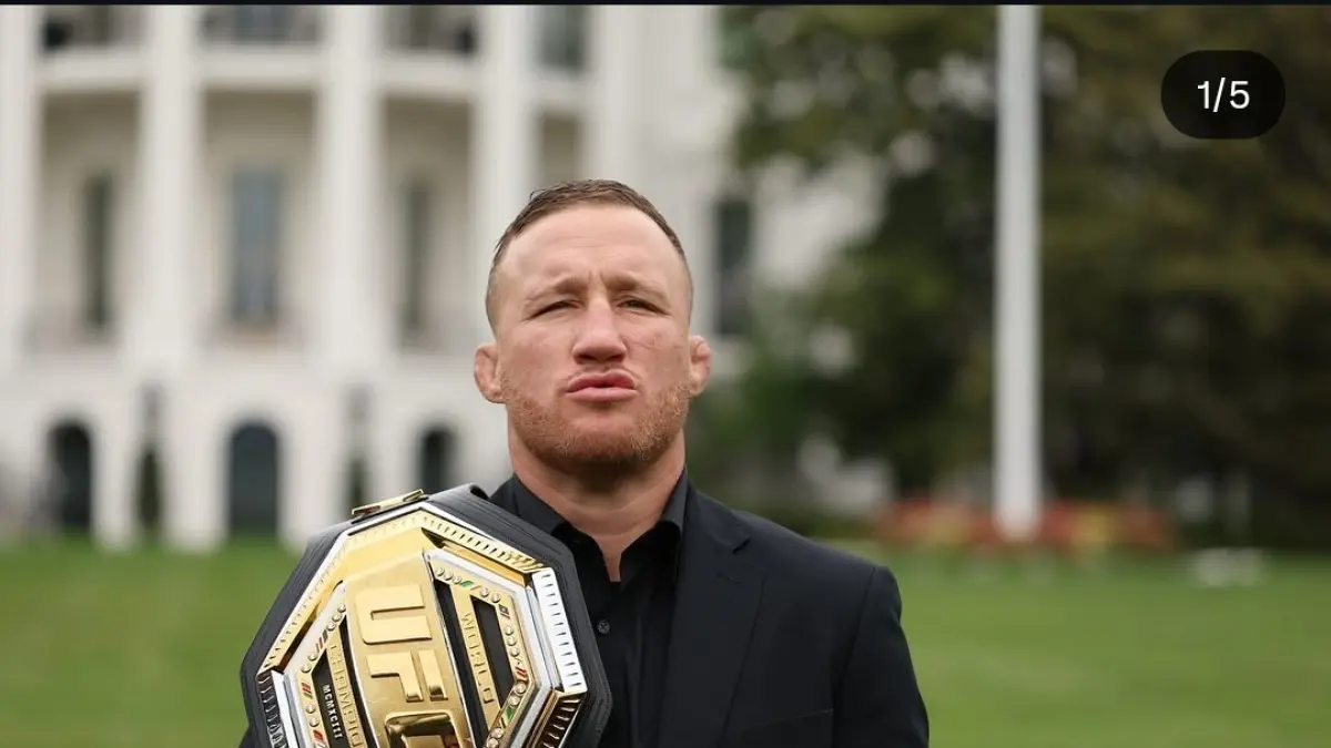 OPTIMIS: justin Gaethje sesaat sebelum melawan Ilia Topuria dalam laga ufc freedom white house 2026 (sc:justingaethje)