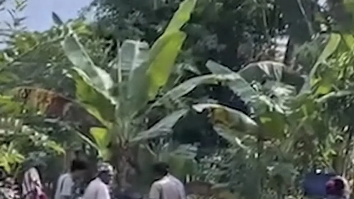 Tangkap layar saat warga temukan pelaku curanmor di Randuagung, beberapa waktu lalu.