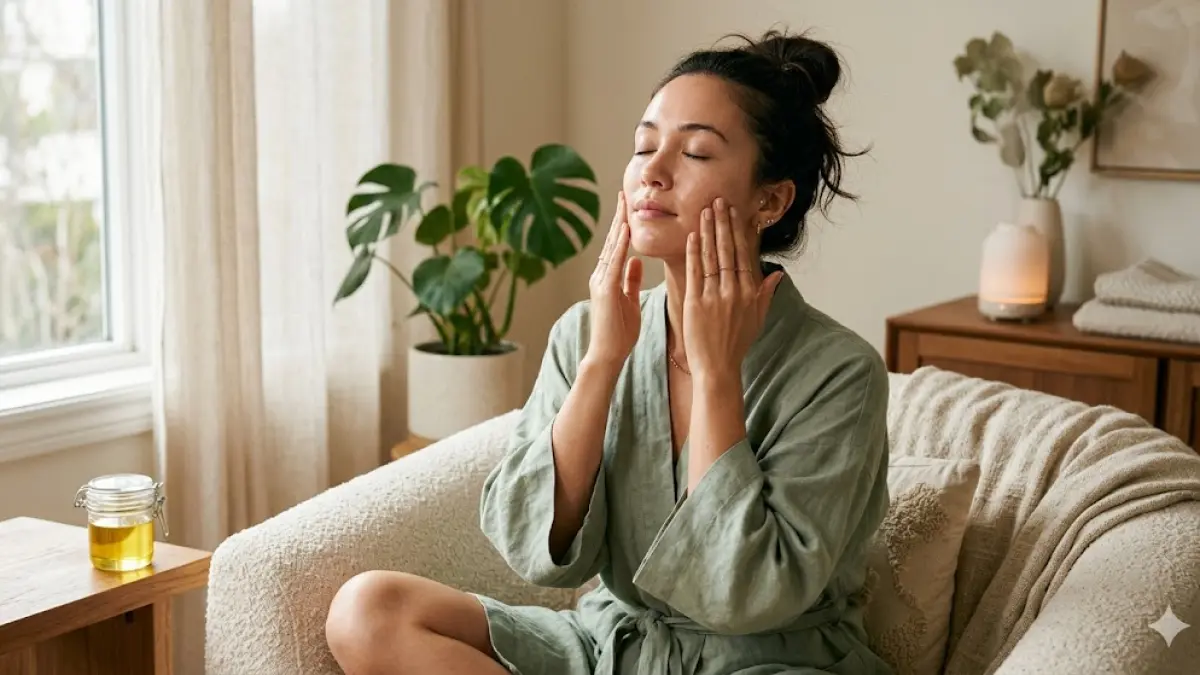 Ilustrasi pijat wajah atau facial