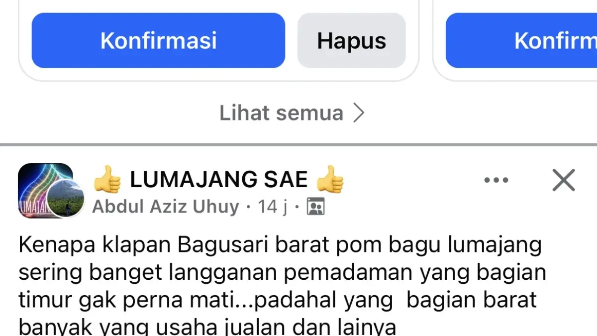 Tangkap layar kawasan kota Lumajang saat listrik sedang mati