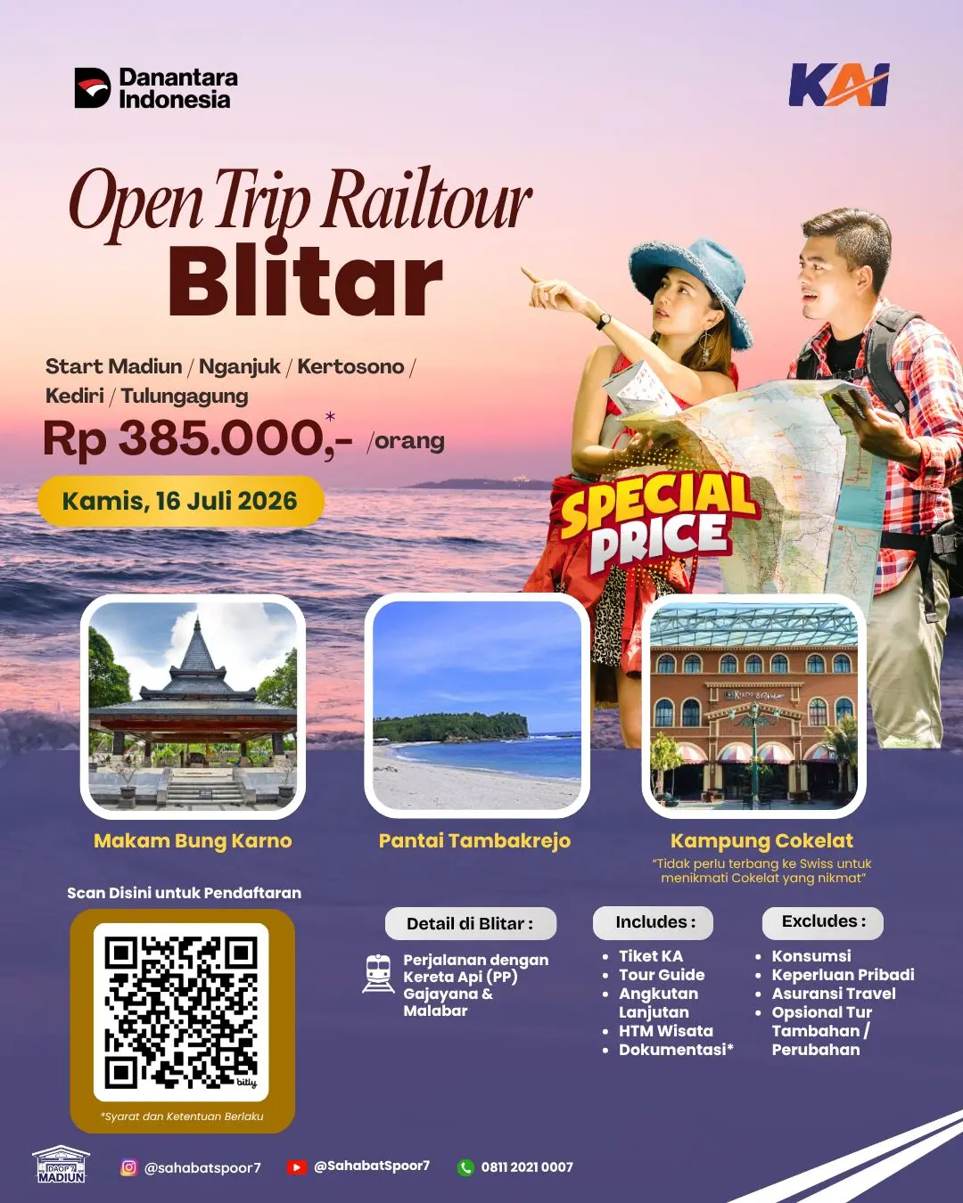 Dorong Pariwisata Daerah, KAI Daop 7 Madiun Buka Open Trip Wisata Tematik "Rail Tour Jawa Timur" ke Blitar
