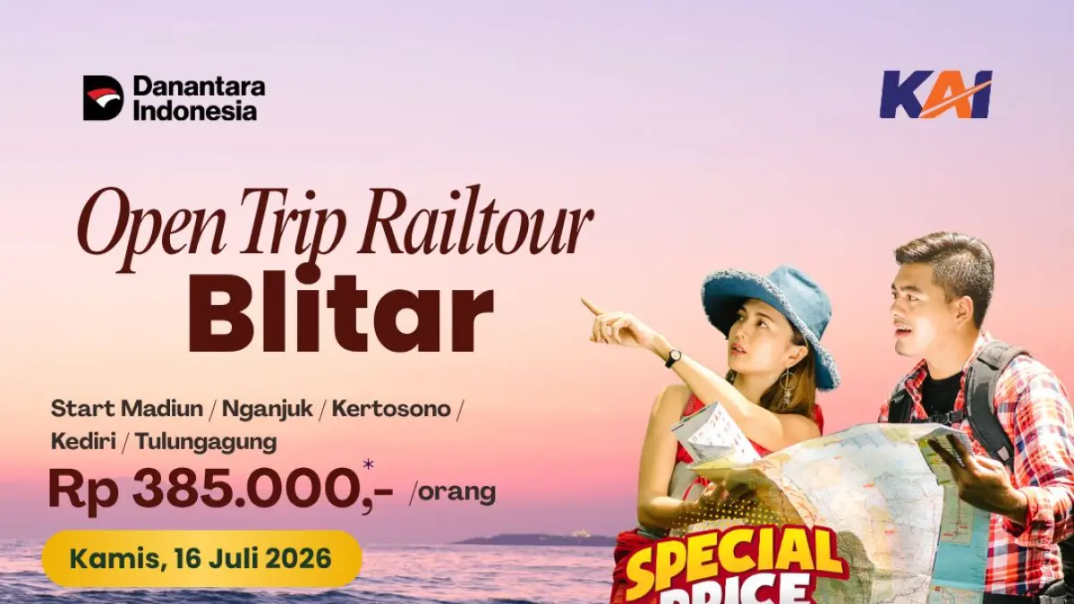 Dorong Pariwisata Daerah, KAI Daop 7 Madiun Buka Open Trip Wisata Tematik "Rail Tour Jawa Timur" ke Blitar

