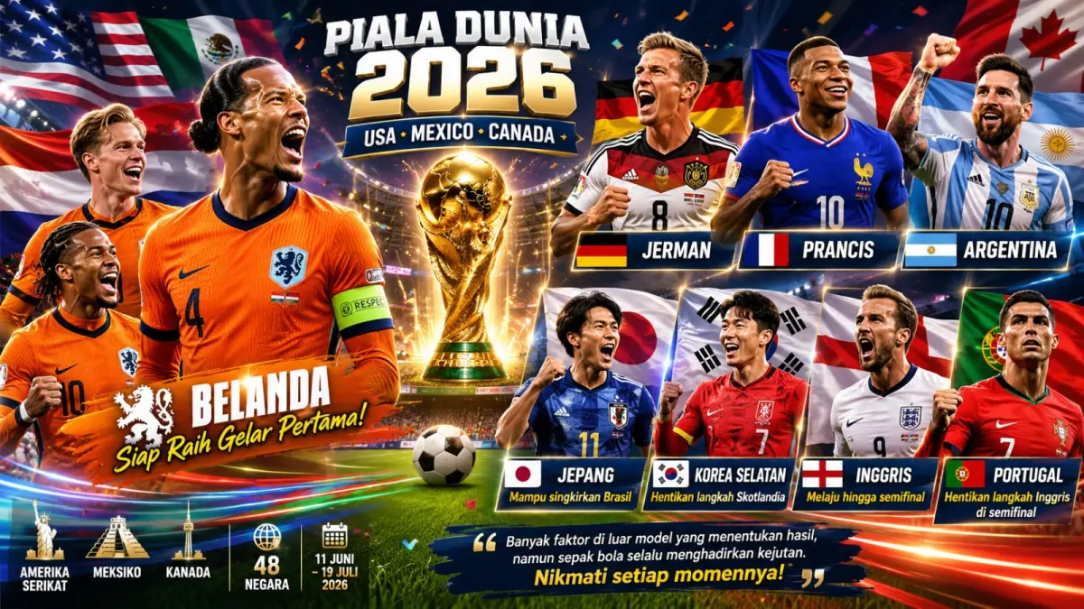 Ilustrasi Perhelatan Piala Dunia 2026 (M. ADHI SURYA/AI/RADAR JEMBER)