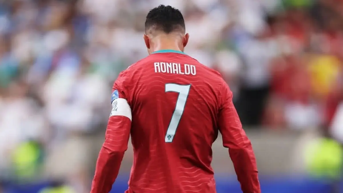 Selebrasi ikonik Cristiano Ronaldo usai membawa Portugal membantai Uzbekistan dengan kemenangan meyakinkan, 5-0. (Dok. Cristiano)