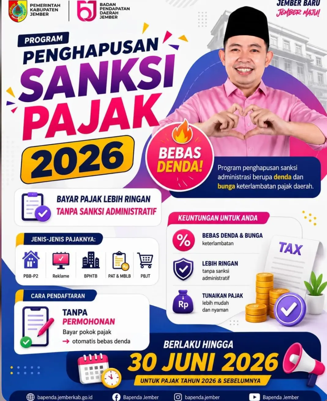 Kabar Gembira Bagi Warga Jember! Bapenda Resmi Bebaskan Denda Pajak, Buruan Manfaatkan Program Langka Ini!