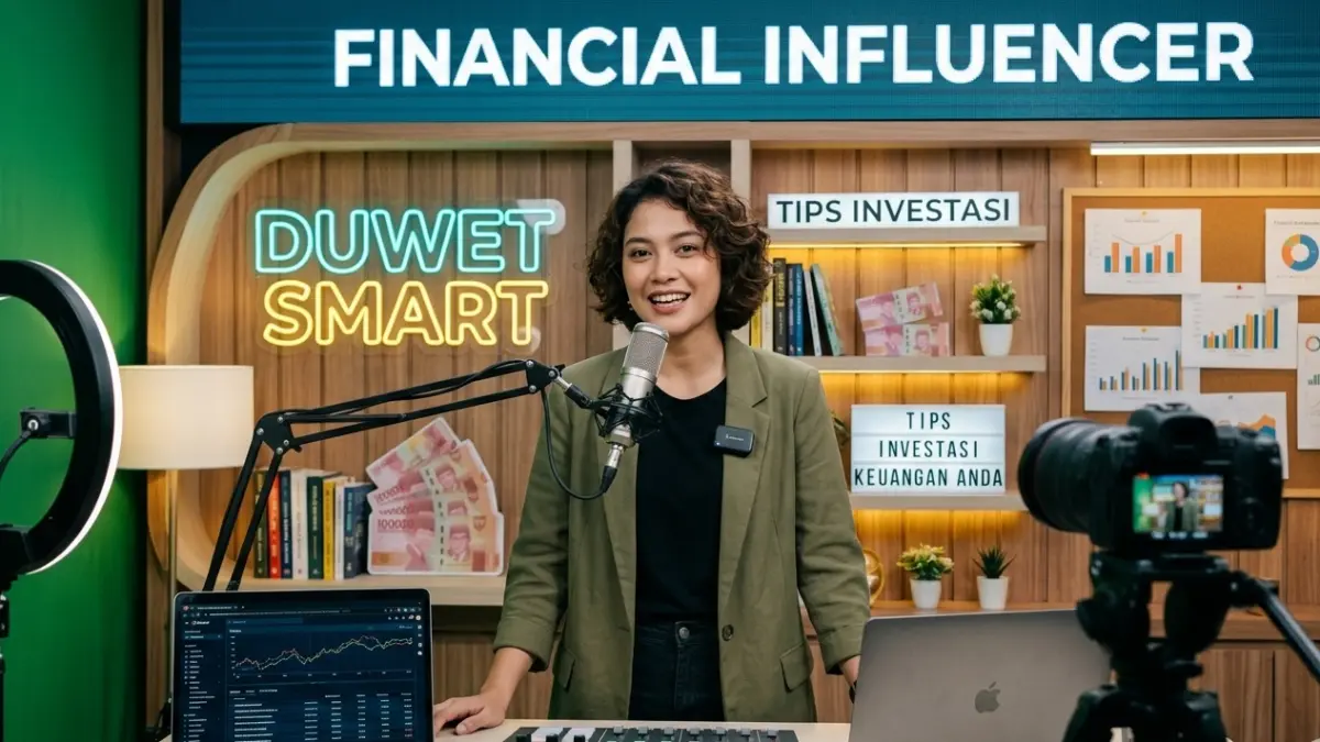 OJK resmi menerbitkan POJK Nomor 6 Tahun 2026 guna memperketat aturan main bagi financial influencer dan mengancam denda PUJK hingga Rp 15 miliar. (foto ilustrasi diolah dengan AI)