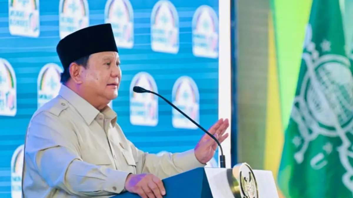 Presiden Prabowo, saat menghadiri Penutupan Musyawarah Nasional (Munas) Alim Ulama dan Konferensi Besar (Konbes) Nahdlatul Ulama (NU) 2026, di IAI Syaichona Mohammad Cholil, Kabupaten Bangkalan, Jawa Timur, Selasa, 23 Juni 2026. (Dok. Setpres)