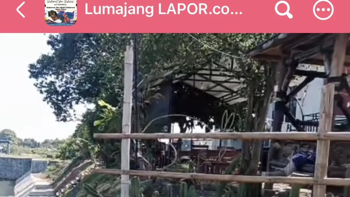 Tangkap layar jalan yang dialihfungsikan