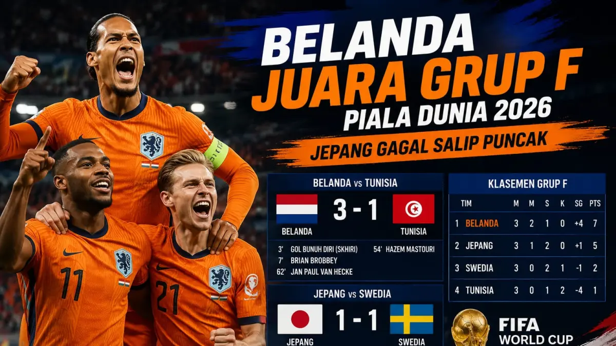 Ilustrasi belanda juara grup f. (M. ADHI SURYA/AI/RADAR JEMBER)