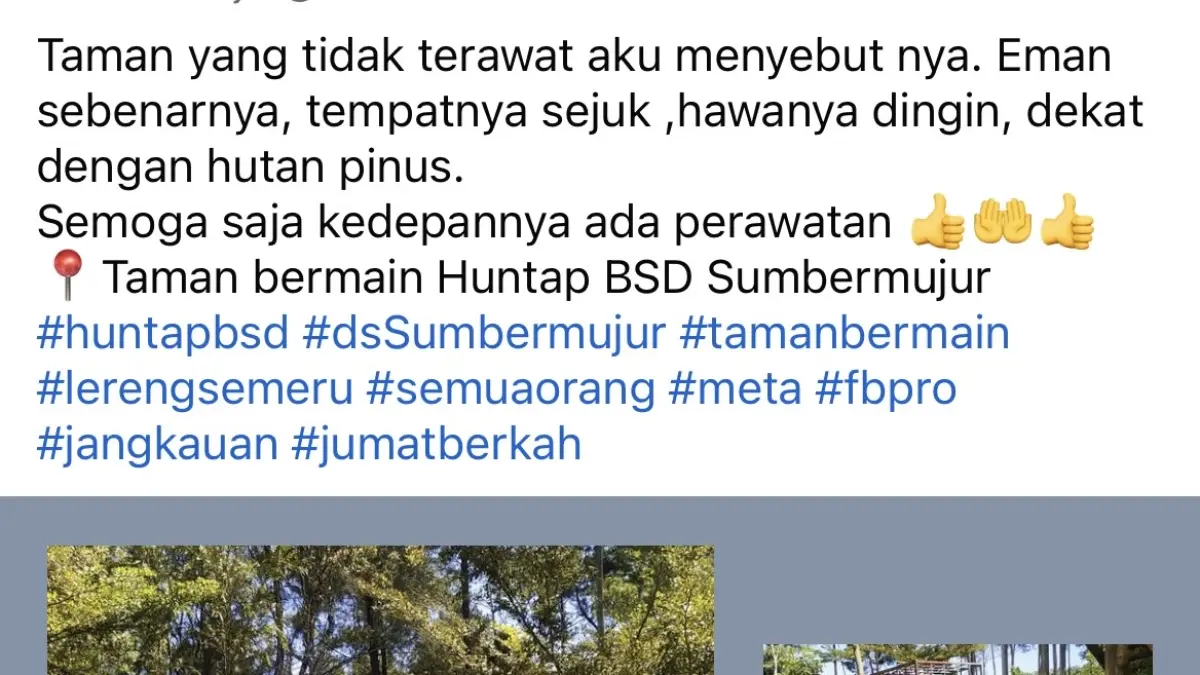Tangkap layar kondisi taman bermain