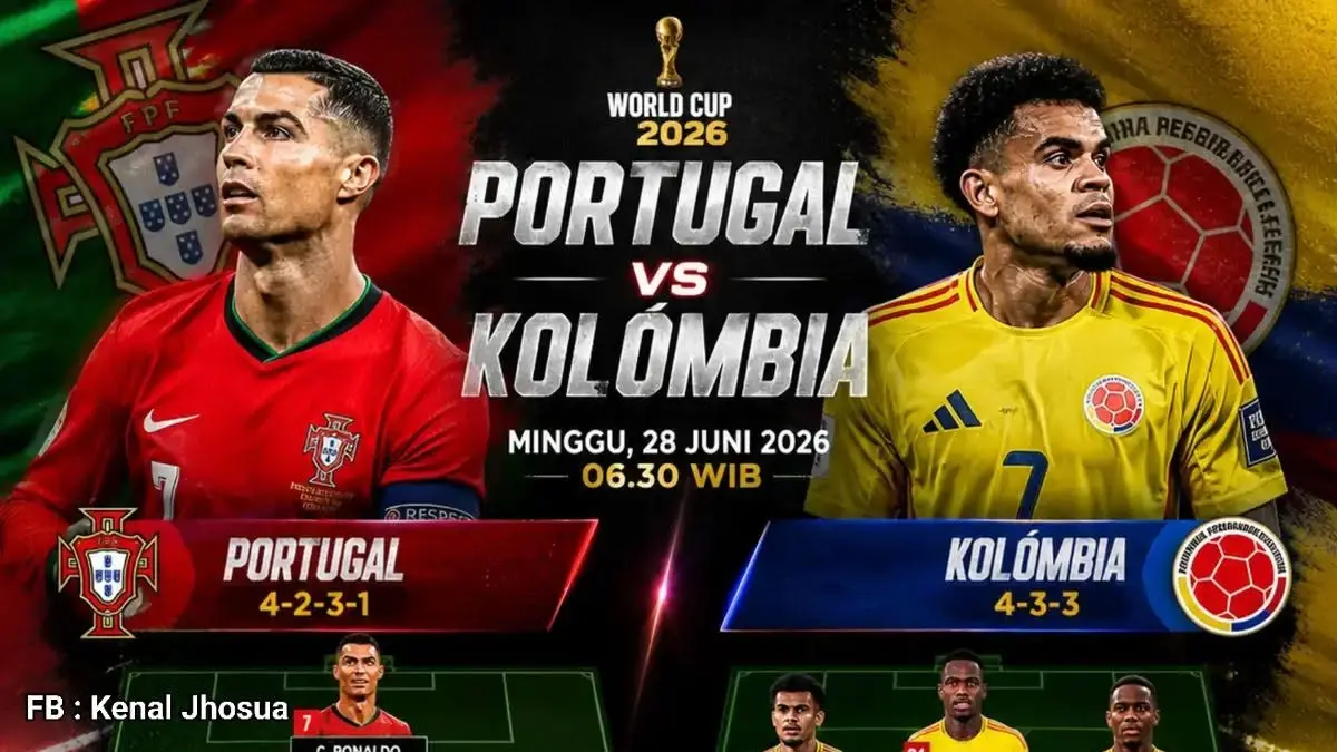Prediksi Portugal vs Kolombia (FB: Kenal Jhosua)