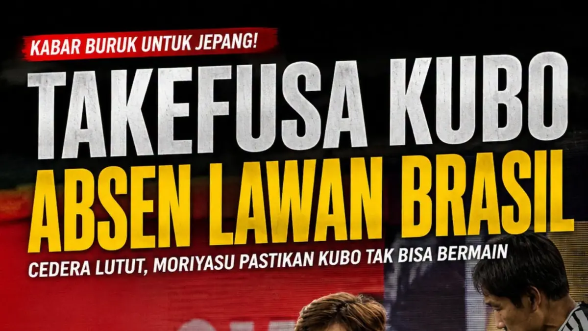 Kubo pemain andalan Jepang dipastikan absen melawan Brasil. (FB Wikyt)