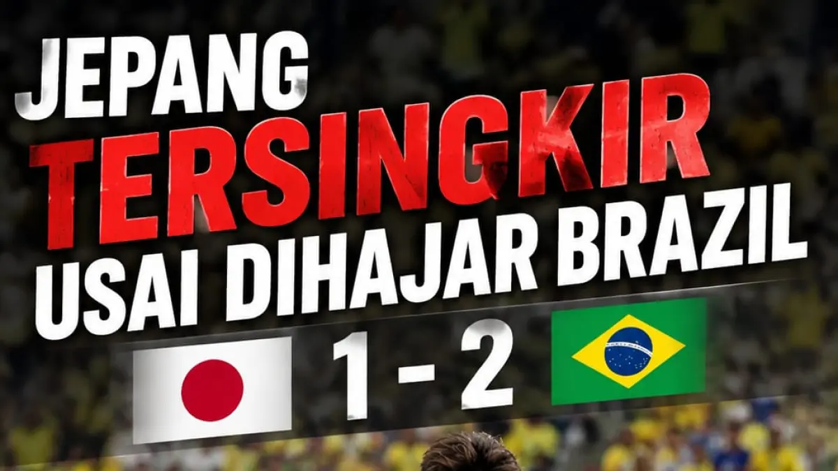 Sedih, Jepang Tersingkir Usai Dihajar Brazil 1-2
