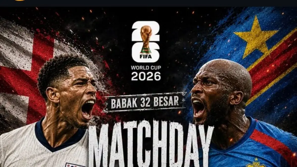 Jadwal Inggris vs Kongo, Babak 32 Besar Piala Dunia 2026