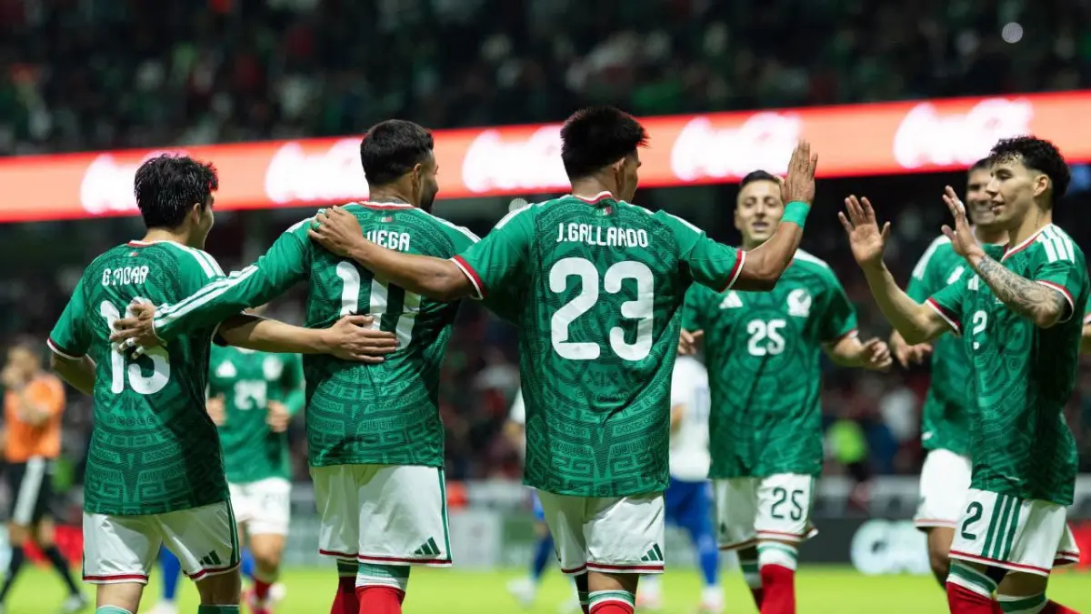 Skuad meksiko saat selebrasi