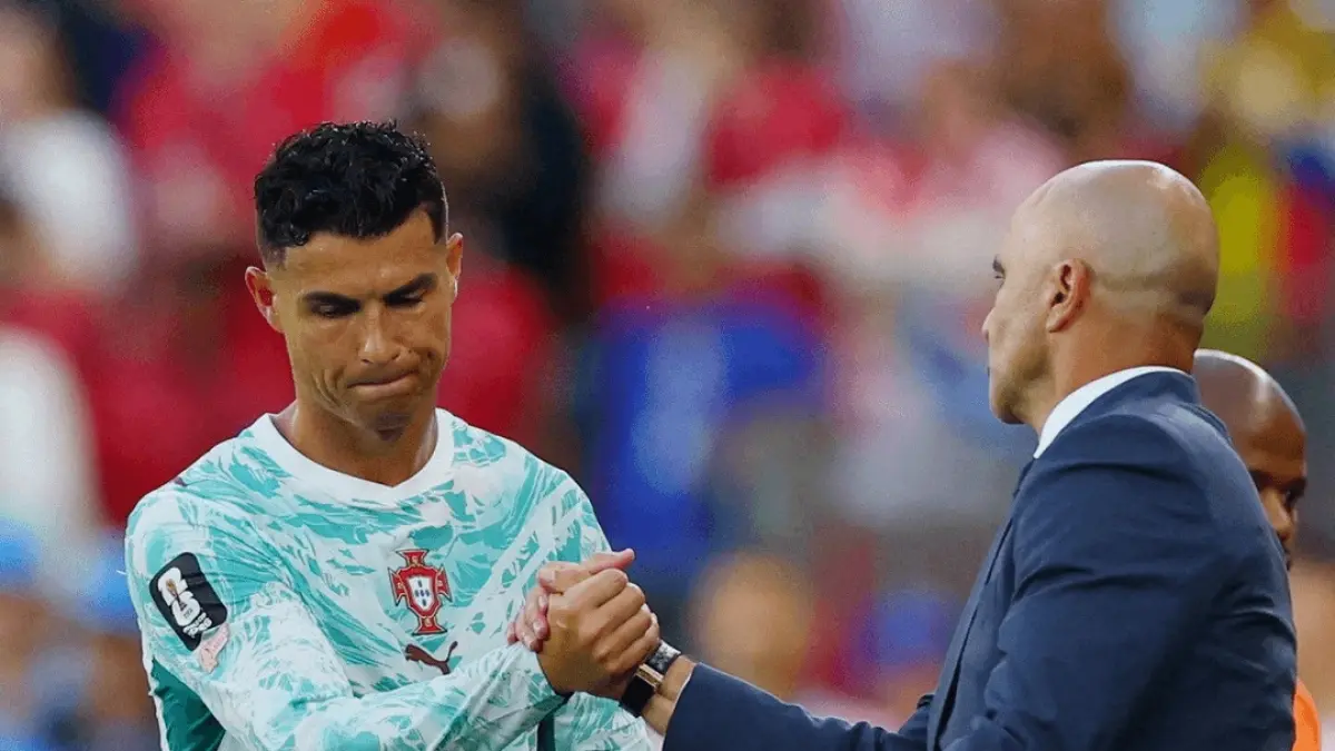 Cristiano Ronaldo dalam laga Portugal melawan Kroasia di babak 32 besar Piala Dunia 2026. (beIN SPORTS)