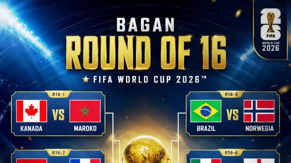 Bagan Lengkap Babak 16 Besar Piala Dunia 2026 (FB Video Random Sepakbola)