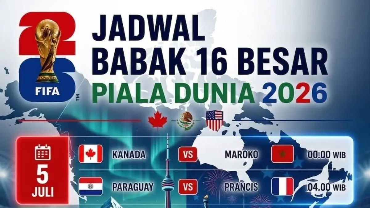 Catat Jadwalnya! Babak 16 Besar Piala Dunia 2026 (WIB) (FB Whiwin)