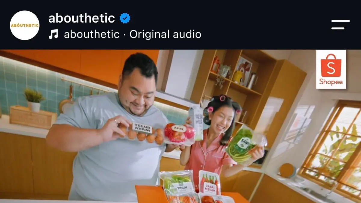 Tangkapan layar akun Instagram @abouthentic Belanja Instant 1 Jam Tiba