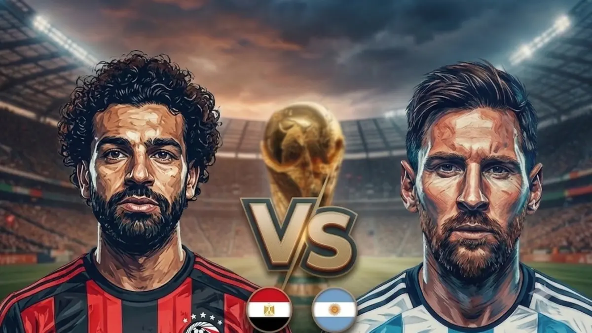 Argentina vs Mesir malam ini pukul 23.00 WIB. (ilustrasi diolah dengan AI)