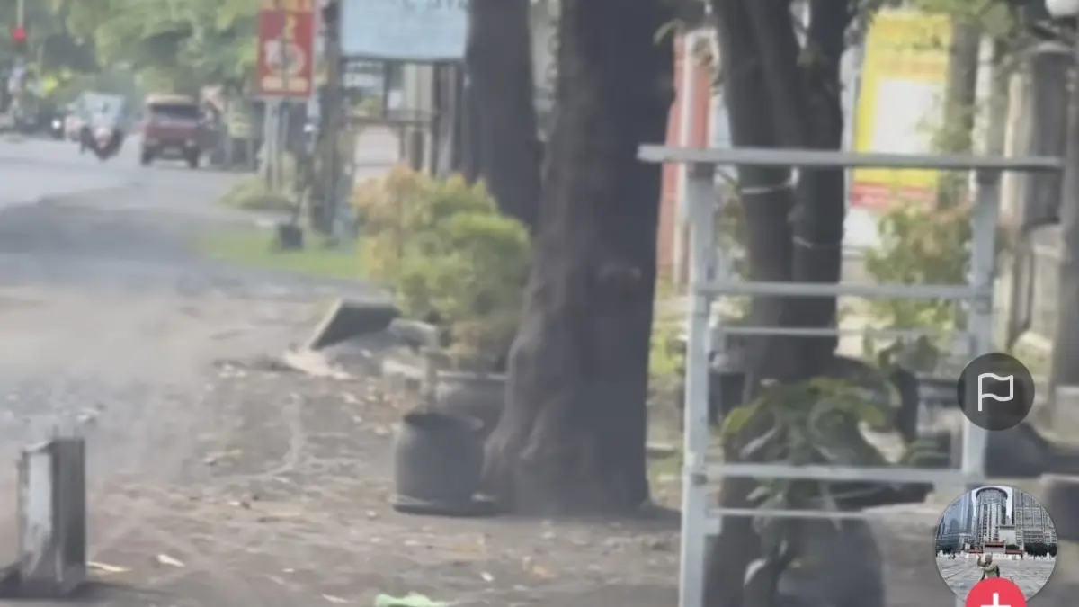 Tangkap layar kondisi jalan di Lumajang