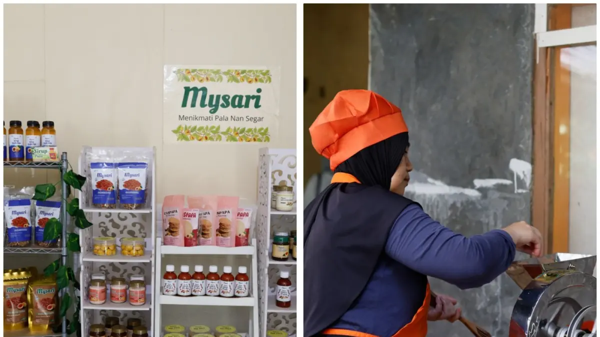 Berawal dari penjualan pala segar, mereka kemudian mengolahnya menjadi berbagai produk bernilai tambah, seperti manisan, sirup, dan permen pala.