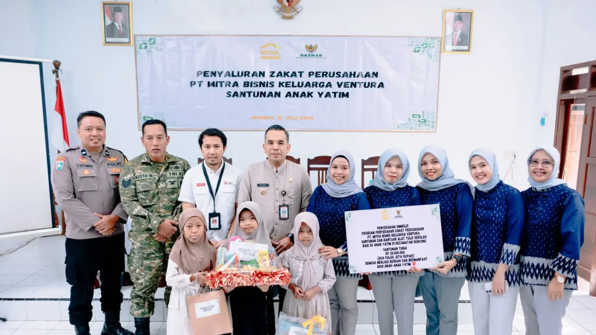 Santuni Puluhan Anak Yatim Piatu di Kecamatan Kencong! Intip Aksi Keren PT MBK Ventura Tebar