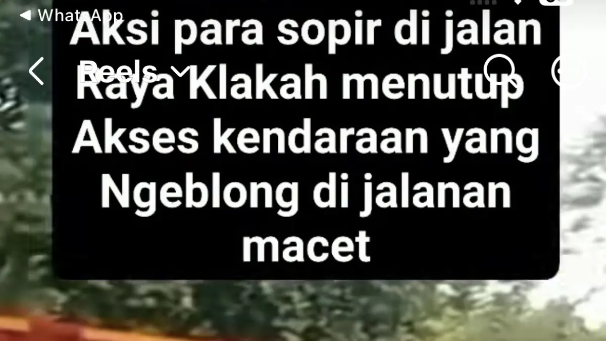 Tangkap layar saat kondisi truk ngeblong di Lumajang