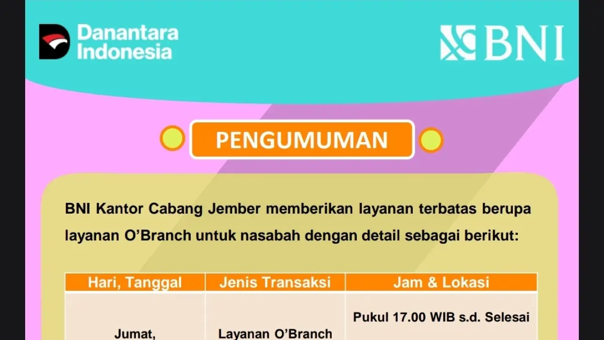 BNI KC Jember siap mendukung selama event JFC 2026