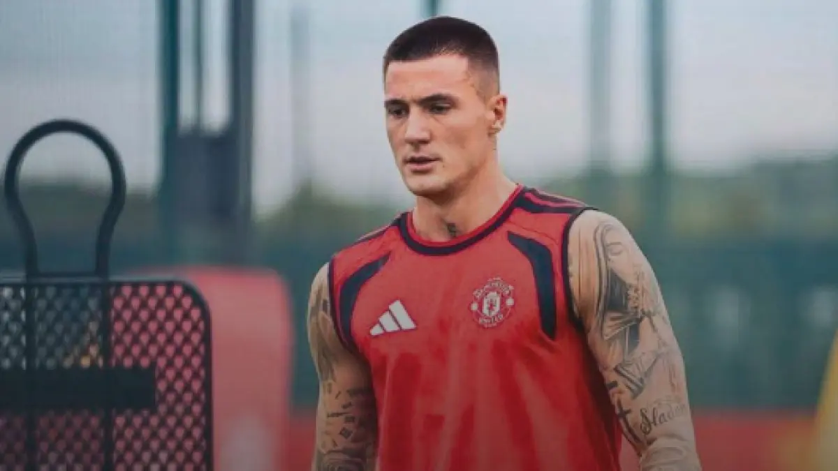 Benjamin Sesko saat latihan rutin bersama MU