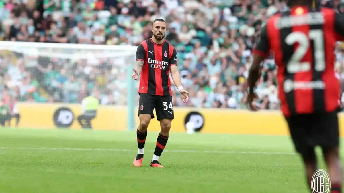 Mario Gila saat debut bersama AC Milan
