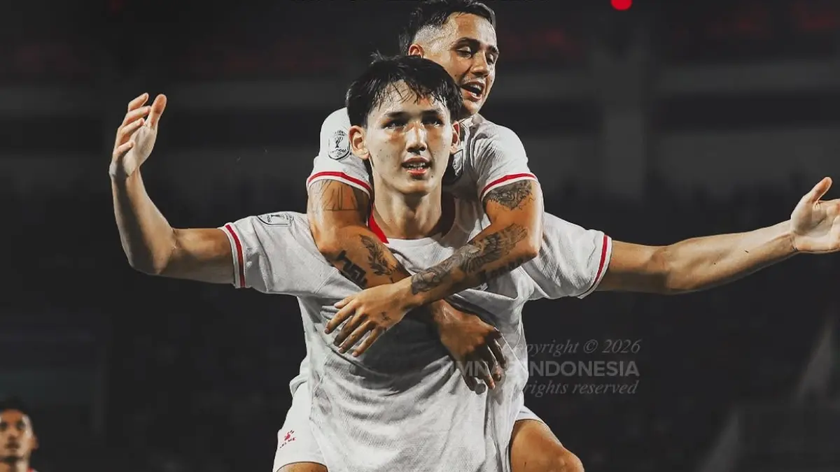 Mitchell Baker merayakan gol dalam laga Indonesia vs Kamboja Grup A ASEAN Championship 2026. (instagram/timnasindonesia)