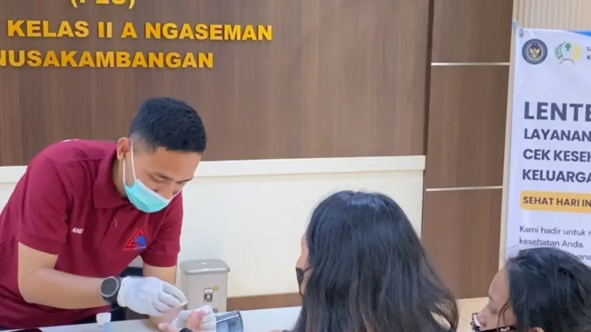 Lapas Kelas IIA Ngaseman Hadirkan LENTERA, Layanan Cek Kesehatan Gratis bagi Keluarga Warga Binaan