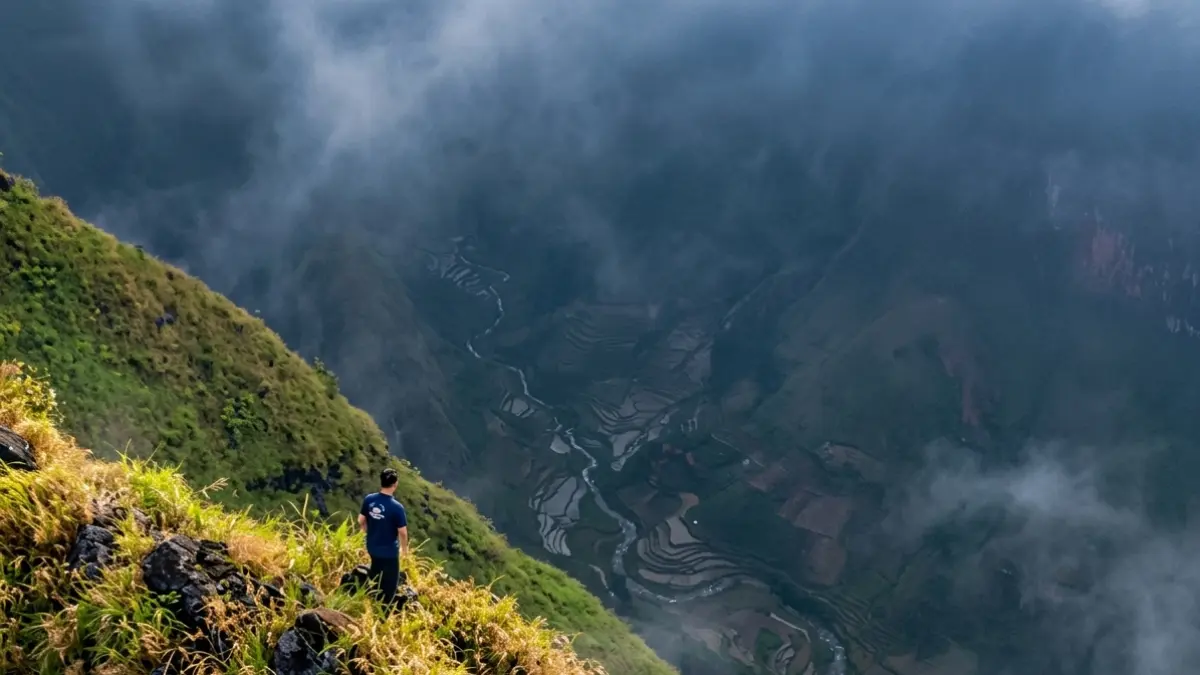 Keindahan gunung piramid jika dilihat dari atas (FAQIH/AI/RJ)