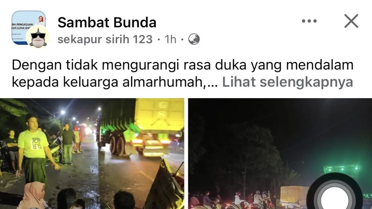 Tangkap layar kecelakaan di Lumajang