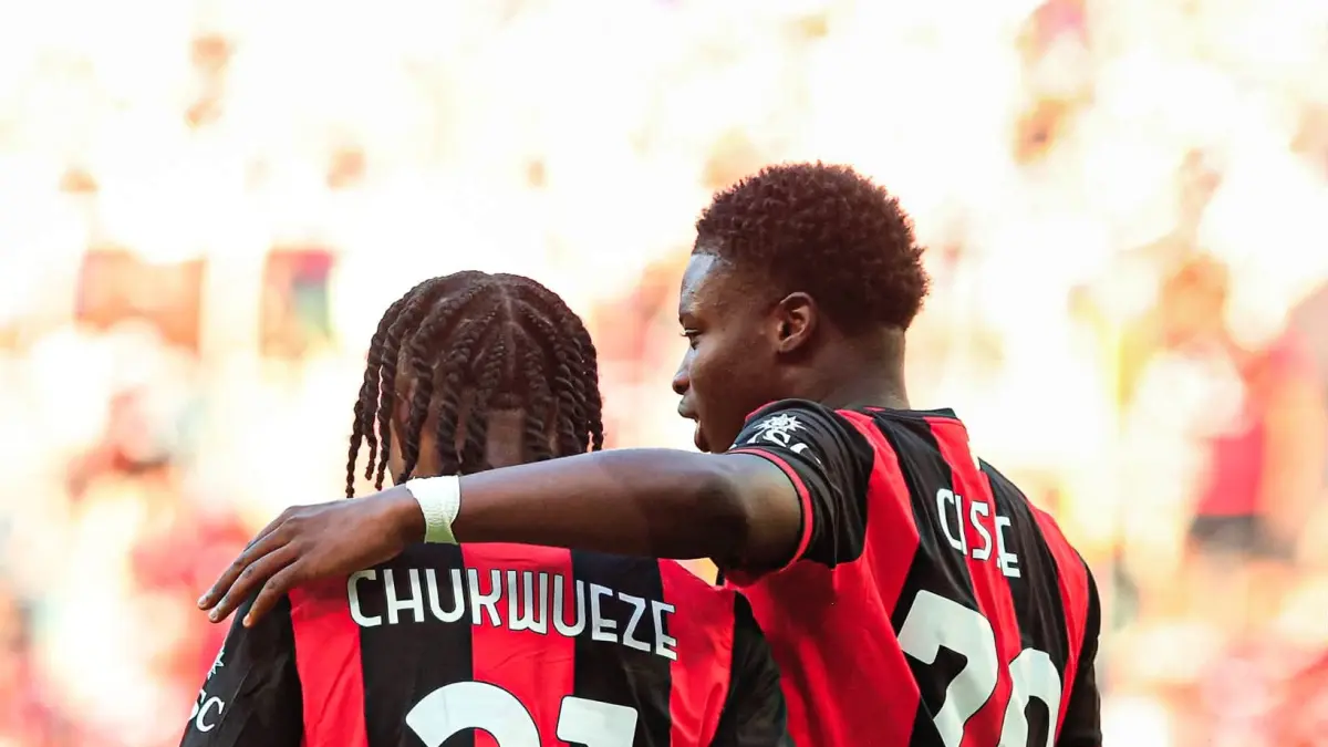 Samuel Chukwueze saat bersama AC Milan di laga pramusim