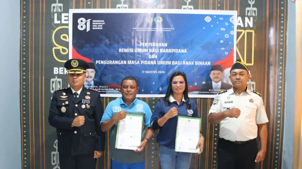 HUT RI ke-81, Sebanyak 78 Warga Binaan Lapas Saumlaki Terima Remisi
