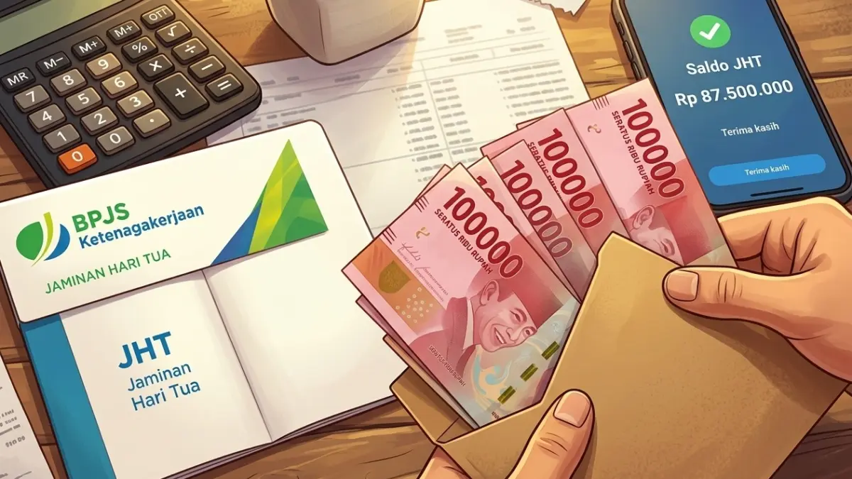 Ilustrasi pencairan JHT.