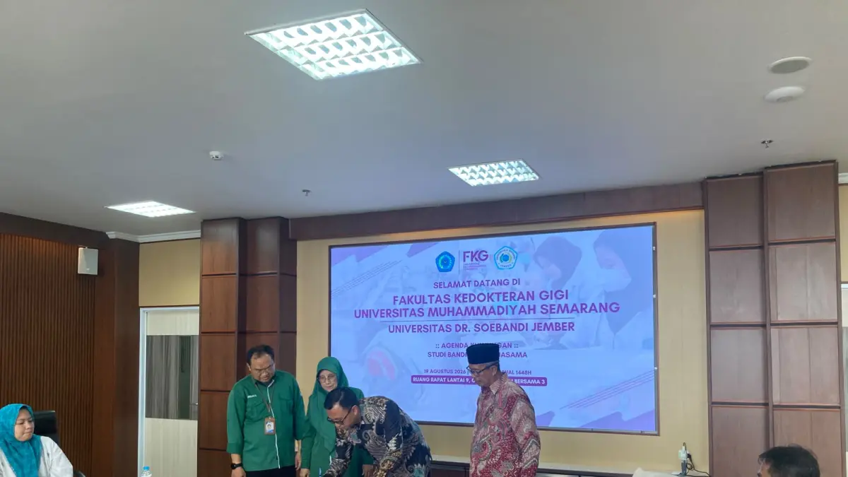 KOLABORASI: Kegiatan benchmarking UDS sekaligus penjajakan kerja sama dengan Fakultas Kedokteran Gigi Universitas Muhammadiyah Semarang (UNIMUS) beberapa waktu lalu