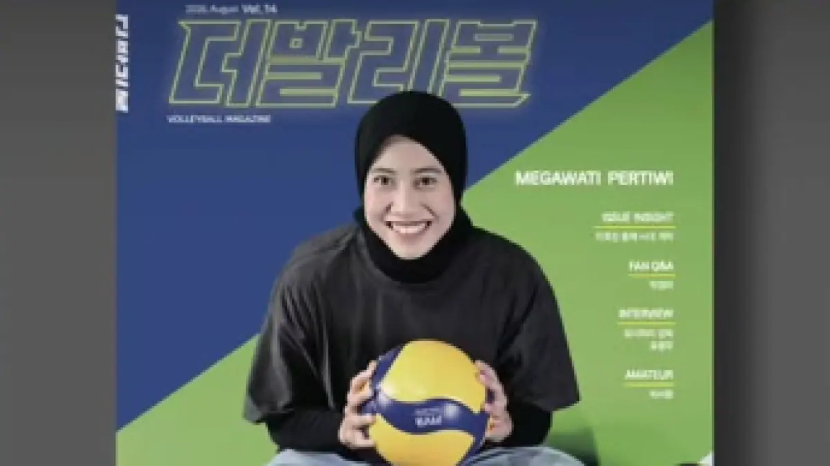 Megawati Hangestri jadi cover utama di salah satu tabloid di Korsel