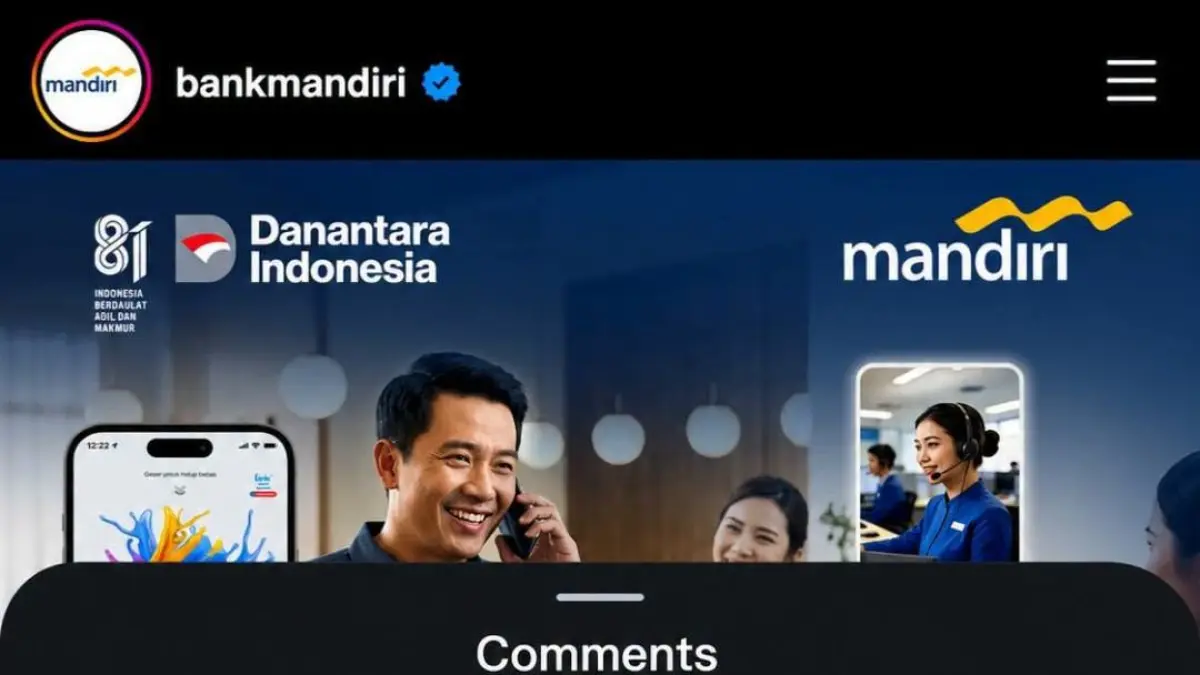 Tangkapan layar permintan Bank Mandiri di sosial media