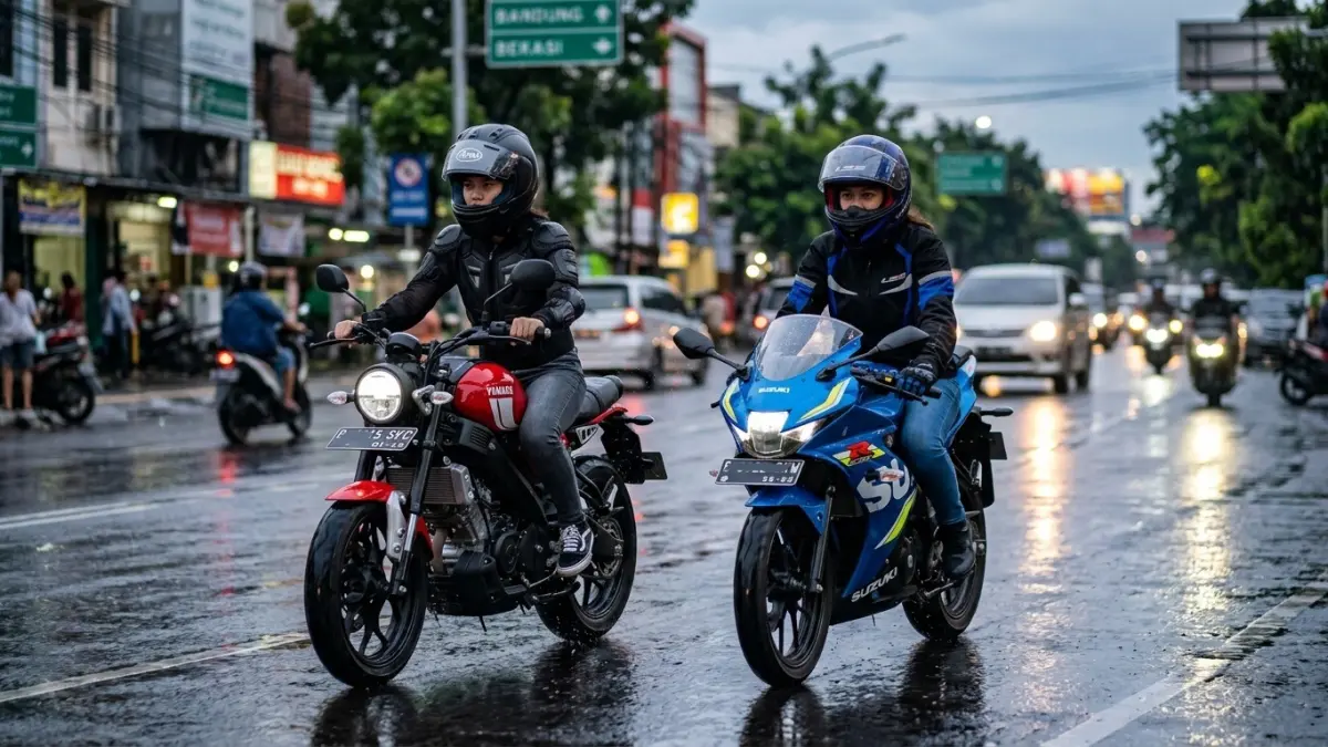 Ilustrasi motor sport yang cocok untuk wanita. (foto diolah dengan AI)